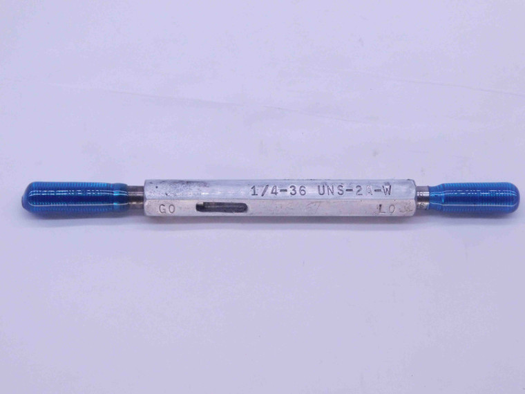 1/4 36 UNS 2A SET THREAD PLUG GAGE .25 .250 GO NO GO P.D.'S = .2311 & .2280 - DW31738CA4