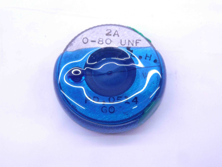 0 80 UNF 2A LEFT HAND THREAD RING GAGE #0 .060 .0600 GO ONLY P.D. = .0514 L.H. - DW31749CC4