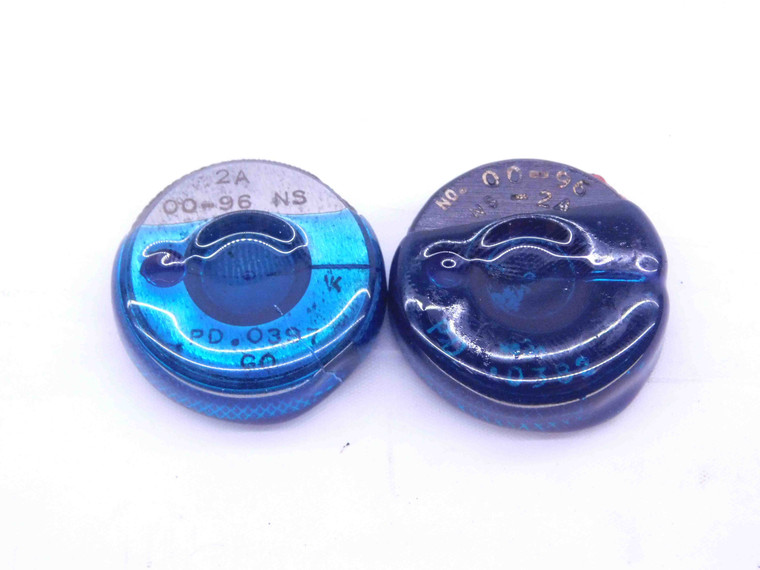#00 96 UNS 2A THREAD RING GAGES #00 .047 .0470 GO NO GO P.D.'S = .0397 & .0382 - DW31842CC4