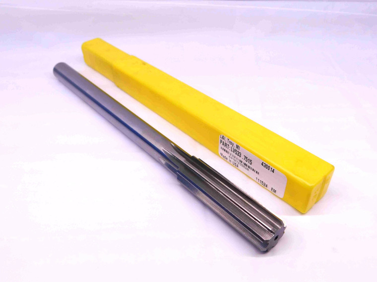 NEW L&I 0.7515 OD HSS REAMER 8 FL .7515 3/4 .7500 +.0015 OVERSIZE 19 mm - BR7692LAI