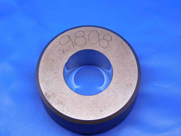.9808 MASTER PLAIN BORE RING GAGE .9844 -.0036 OVERSIZE 63/64 25 mm INSPECTION - BR7777BR4