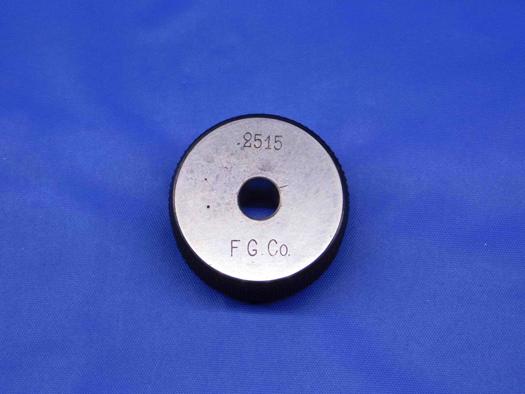 .2515 MASTER PLAIN BORE RING GAGE .2500 +.0015 OVERSIZE 1/4 6.388 mm INSPECTION - BR7979BR4