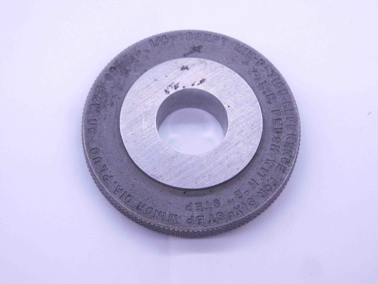 1/4 18 ANPT NON-THREADED REFERENCE PIPE THREAD RING GAGE .25 FOR 6 STEP CHECK - DW31958OB4