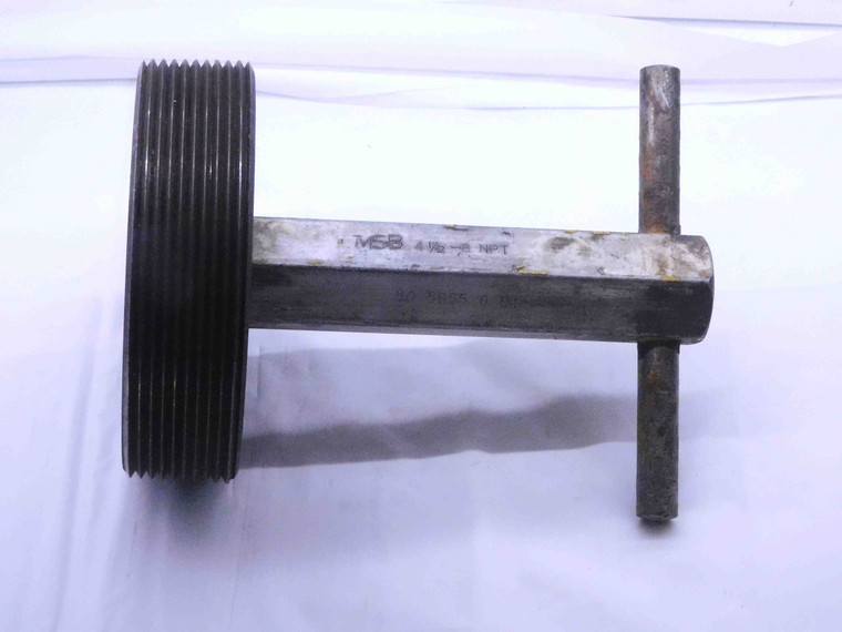4 1/2 8 NPT L1 PIPE THREAD PLUG GAGE 4.5 4.50 4.500 4.5000 N.P.T. NATIONAL TAPER - DW31925CB4