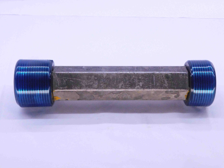 1 11/16 12 NS 3 THREAD PLUG GAGE 1.6875 GO NO GO P.D.'S = 1.6334 & 1.6418 CHECK - DW31992CB4