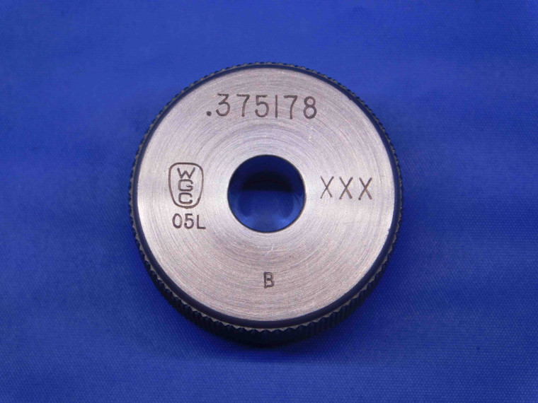 .3752 CLASS XXX MASTER PLAIN BORE RING GAGE .3750 +.0002 OVERSIZE 3/8 9.530 mm - BR8082BR4