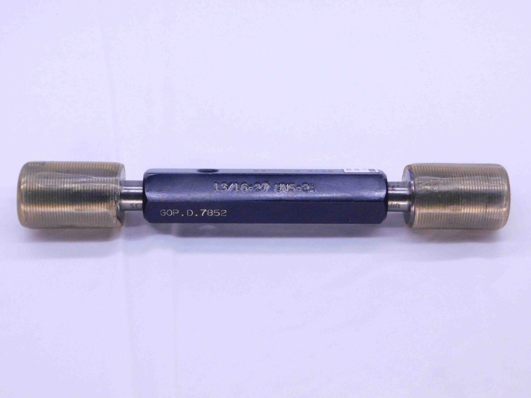 13/16 27 UNS 2A SPECIAL SET THREAD PLUG GAGE .8125 GO NO GO PD'S = .7852 & .7780 - DW32052OB4