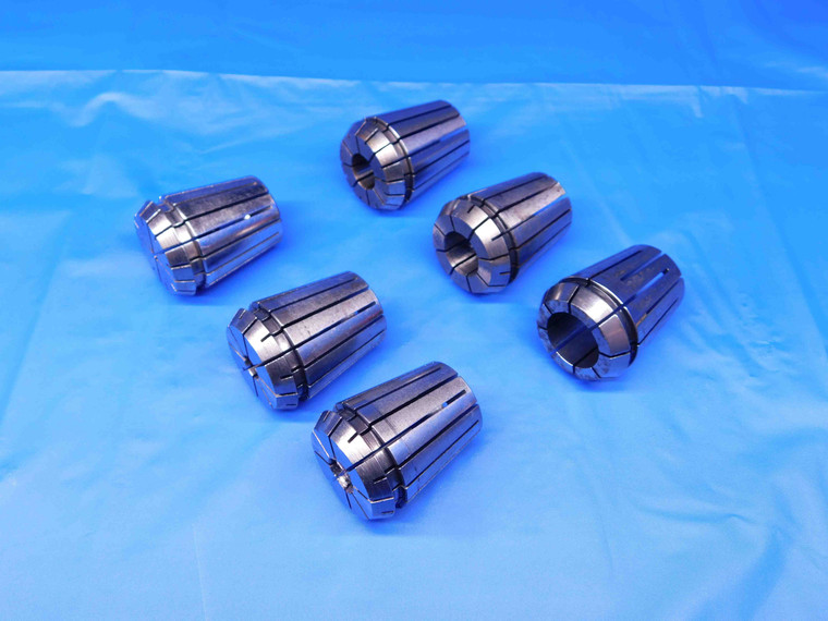 6pc LOT OF ER32 COLLETS 1/8, 5/16, 3/8, 1/2, 9/16 & 3/4 SIZES ER-32 TOOLING - BR8244LVR