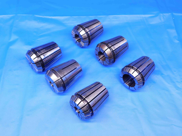 6 PCS LOT OF ER32 COLLETS 1/8, 5/16, 3/8, 1/2, 9/16 & 3/4 SIZES ER-32 TOOLING - BR8251LVR
