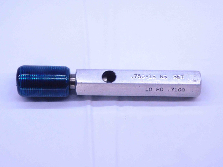3/4 18 NS SET THREAD PLUG GAGE .75 .750 .7500 NO GO ONLY P.D. = .7100 CHECK - DW32065OB4
