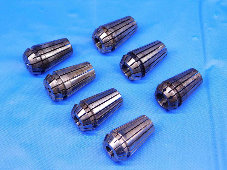 7 PCS ER16 COLLET LOT SIZES INCLUDE 1/32, 1/8, 7/32, 1/4, 9/32, 5/16 & 11/32 - BR8304LVR