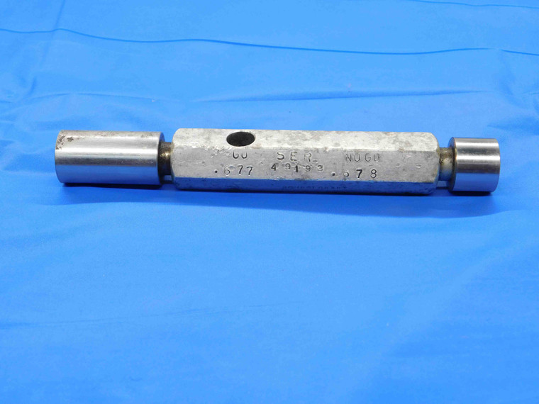 .6770 & .6780 PIN PLUG GAGE GO NO GO .6875 -.0095 11/16 17 mm .677 .678 CHECK - MW0012BC4