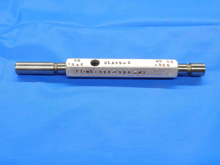 .3420 & .3520 CL Z PIN PLUG GAGE GO NO GO .3438 -.0018 11/32 9 mm .342 .352 - MW0013BC4