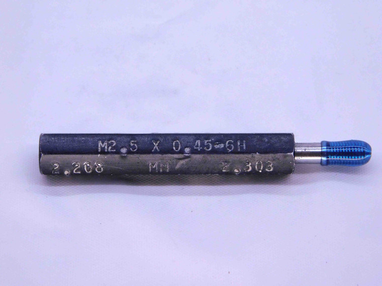 M2.5 X .45 6H METRIC THREAD PLUG GAGE 2.5 0.45 NO GO ONLY P.D. = 2.303 CHECK - DW32120OB4