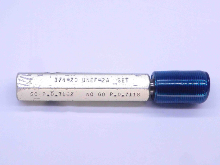 3/4 20 UNEF 2A SET THREAD PLUG GAGE .75 .750 .7500 NO GO ONLY P.D. = .7118 CHECK - DW32176OB4