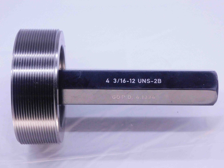 4 3/16 12 UNS 2B THREAD PLUG GAGE 4.1875 GO ONLY P.D. = 4.1334 2B OR 3B CHECK - DW32212CF4