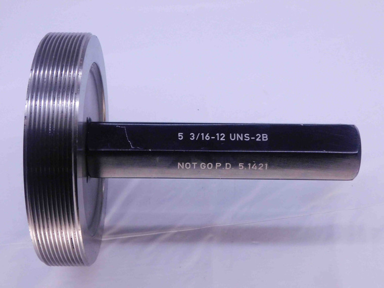 5 3/16 12 UNS 2B THREAD PLUG GAGE 5.1875 NO GO ONLY P.D. = 5.1421 INSPECTION - DW32214CF4