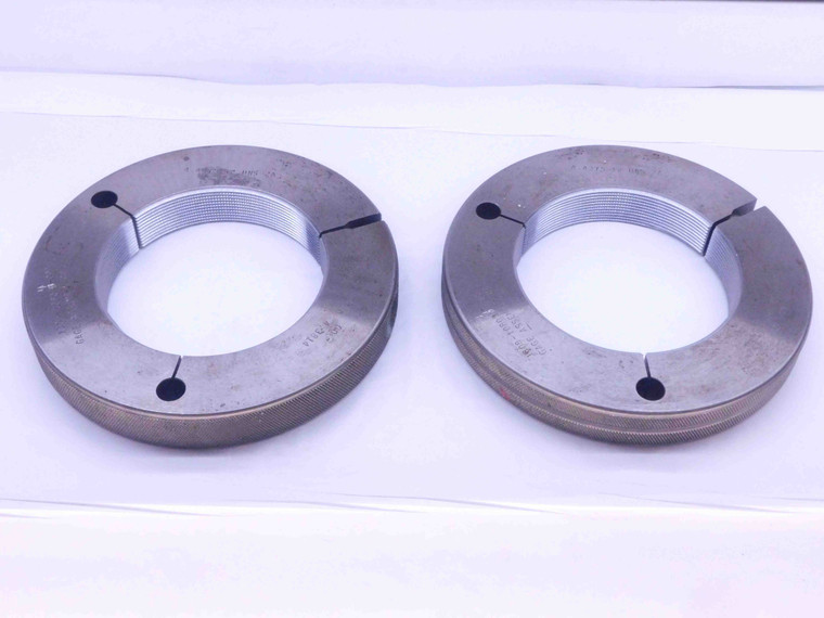 4 7/16 12 UNS 2A THREAD RING GAGES 4.4375 GO NO GO P.D.'S = 4.3814 & 4.3748 - DW32258CF4
