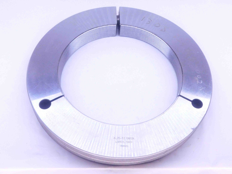 6 1/4 12 UNS 2A THREAD RING GAGE 6.25 6.250 6.2500 NO GO ONLY P.D. = 6.1869 - DW32290CF4