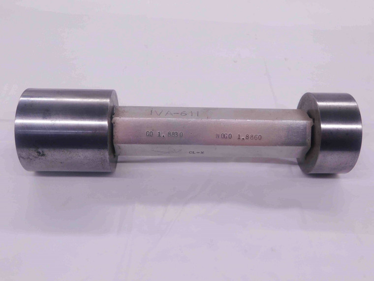 1.8830 & 1.8860 CL X PIN PLUG GAGE GO NO GO 1.8750 +.0080 1 7/8 48 1.883 1.886 - MW0521CM4