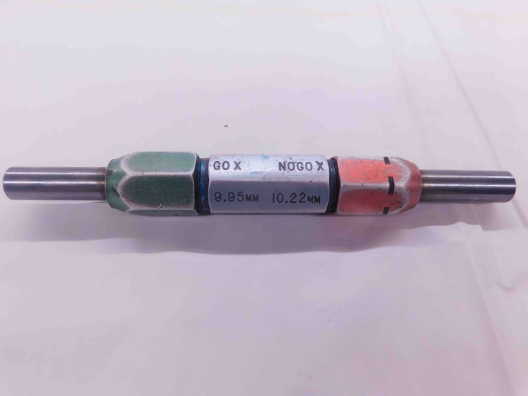 9.950 & 10.220 CL X mm PIN PLUG GAGE GO NO GO 10.000 -.050 10 .4024 9.95 10.22 - MW0560CM4