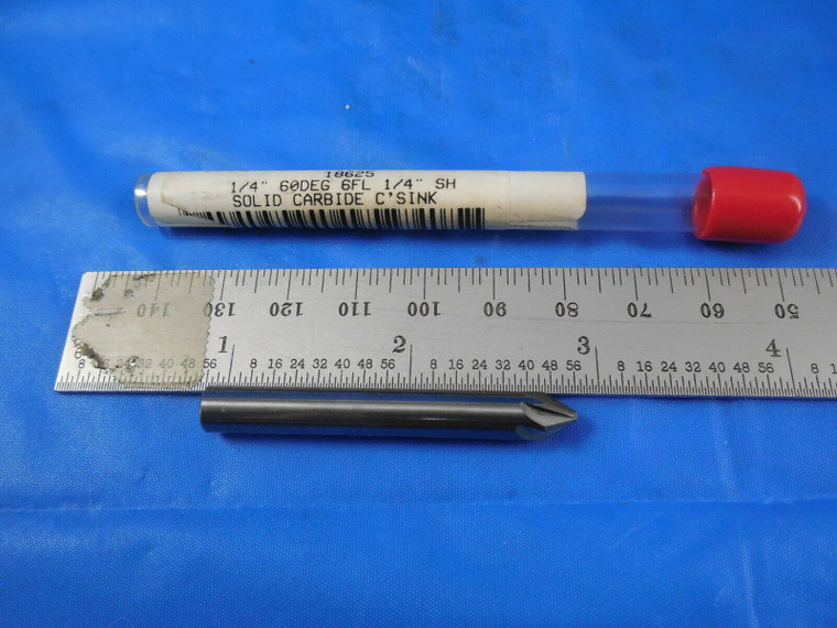 FULLERTON 18625 1/4 DIA APPROX 5/16 LOC 1/4 SHANK 2" OAL 6FL CARBIDE COUNTERSINK