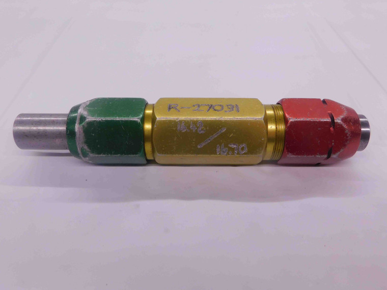 16.420 & 16.700 METRIC PIN PLUG GAGE GO NO GO 16.500 -.080 17 .6575 16.42 16.70 - MW0573CM4