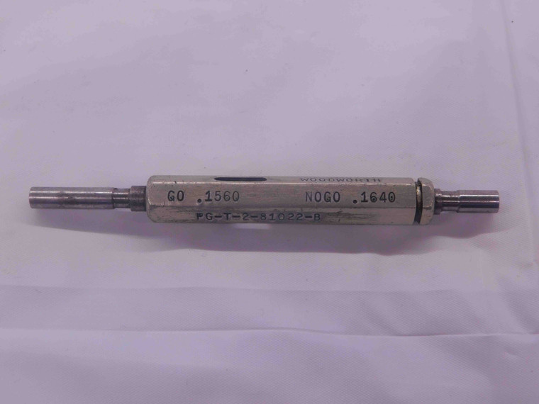 .1560 & .1640 PIN PLUG GAGE GO NO GO .1563 -.0003 UNDERSIZE 5/32 4 mm .156 .164 - MW0578CM4