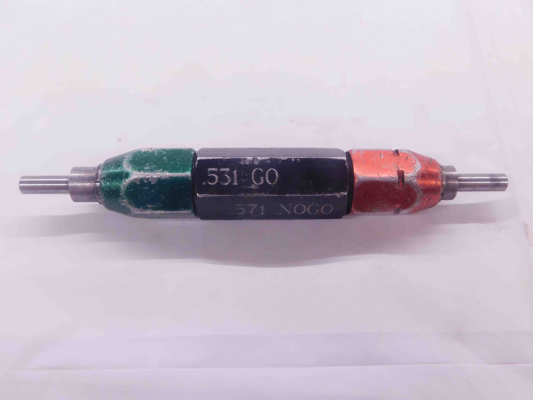 .5310 & .5710 PIN PLUG GAGE GO NO GO .5313 -.0003 17/32 13.487 mm .531 .571 - MW0585CM4