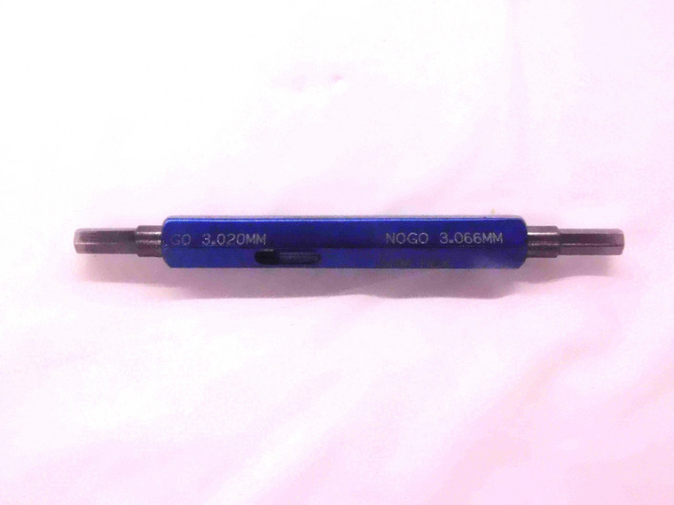 3.022 & 3.066 METRIC HEX PLUG GAGE GO NO GO 3.000 +.022 OVERSIZE 3 mm .1207 - MW0785AZ4