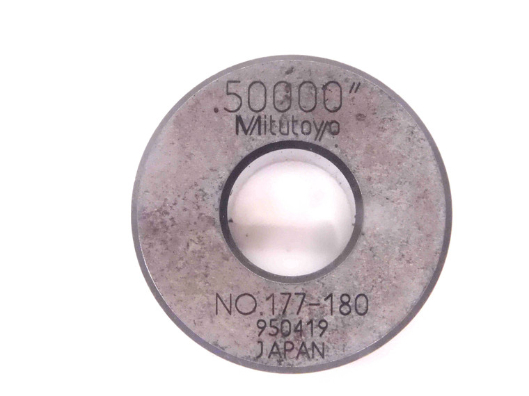 MITUTOYO .5000 MASTER PLAIN BORE RING GAGE ONSIZE 1/2 12.700 mm .500 INSPECTION - MW0789AZ4