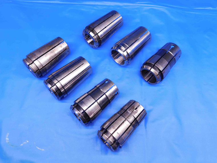 7 PCS LOT OF TG100 COLLETS SIZES INCLUDE 5/16, 3/8, 1/2, 5/8, 3/4, 15/16 & 1" - BR8388LVR