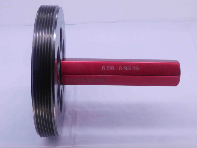 6 5/8 8 NS 3B THREAD PLUG GAGE 6.625 6.6250 GO ONLY P.D. = 6.5438 UNS-3B OR 2B - DW32500LVR