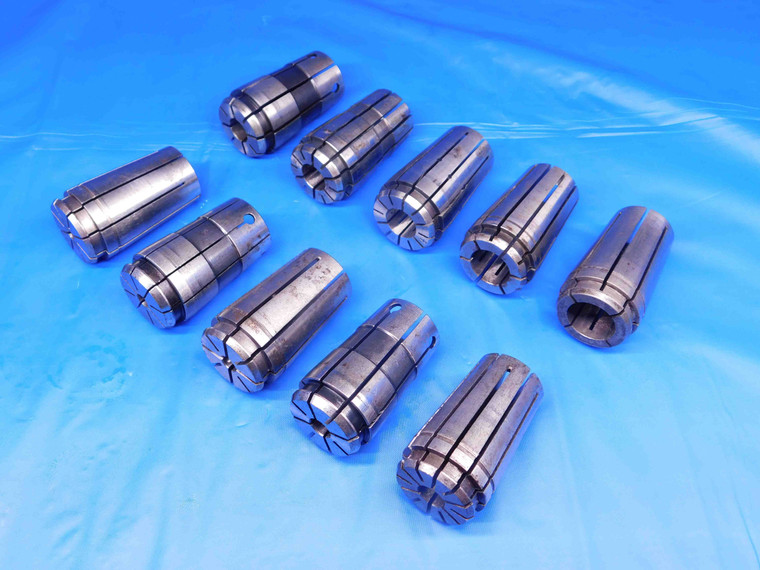 TG100 COLLET LOT 3/16, 1/4, 5/16, 3/8, 7/16, 1/2, 9/16, 5/8, 3/4 & 13/16 SIZES - BR8406LVR