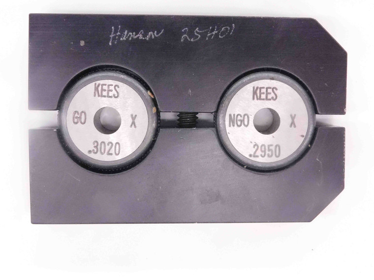 .3020 & .295 CL X MASTER PLAIN BORE RING GAGE .2969 -.0019 19/64 7.671 .302 .295 - MW0950CM4