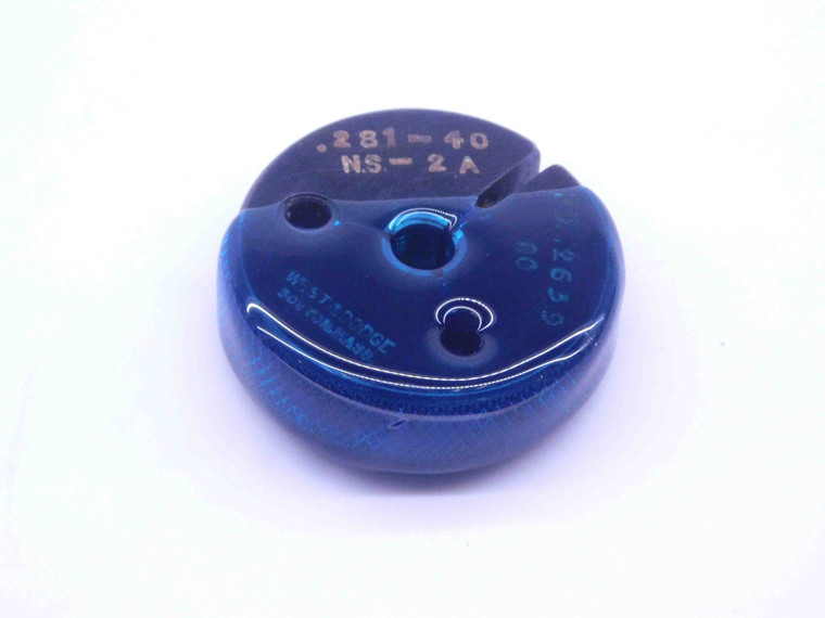 .281 40 NS 2A THREAD RING GAGE .2810 GO ONLY P.D. = .2639 9/32 INSPECTION CHECK - DW32403LVR