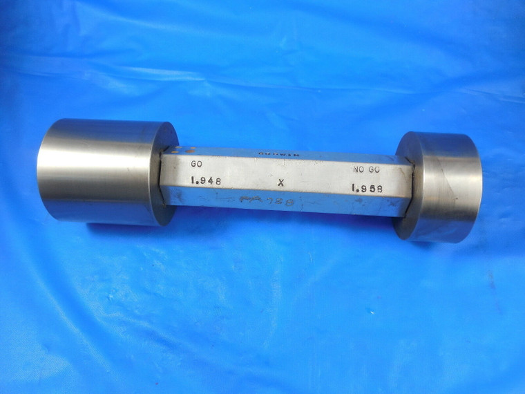 1.948 & 1.958 CL X SMOOTH PIN PLUG GAGE GO NO GO 1.9375 + .0105 OVERSIZE 1 15/16