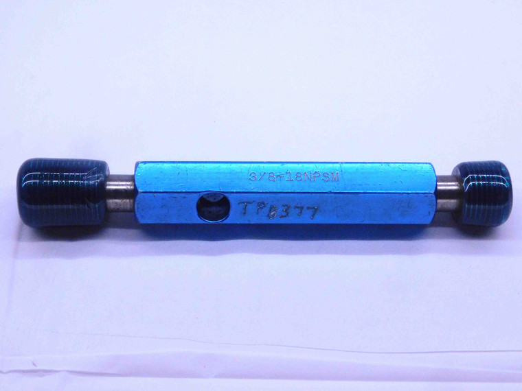 3/8 18 NPSM PIPE THREAD PLUG GAGE .375 .3750 GO NO GO P.D.'S = .6270 & .6322 2B - DW32608CT4