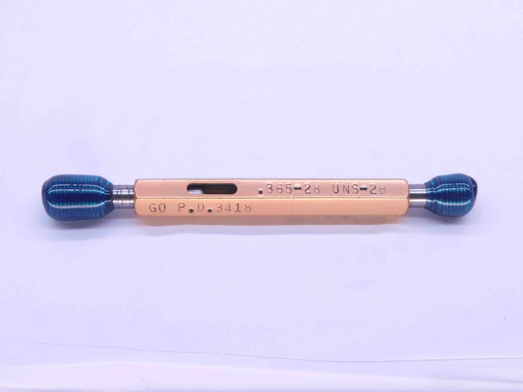 .365 28 UNS 2B THREAD PLUG GAGE .3650 GO NO GO P.D.'S = .3418 & .3464 CHECK - DW32618CT4