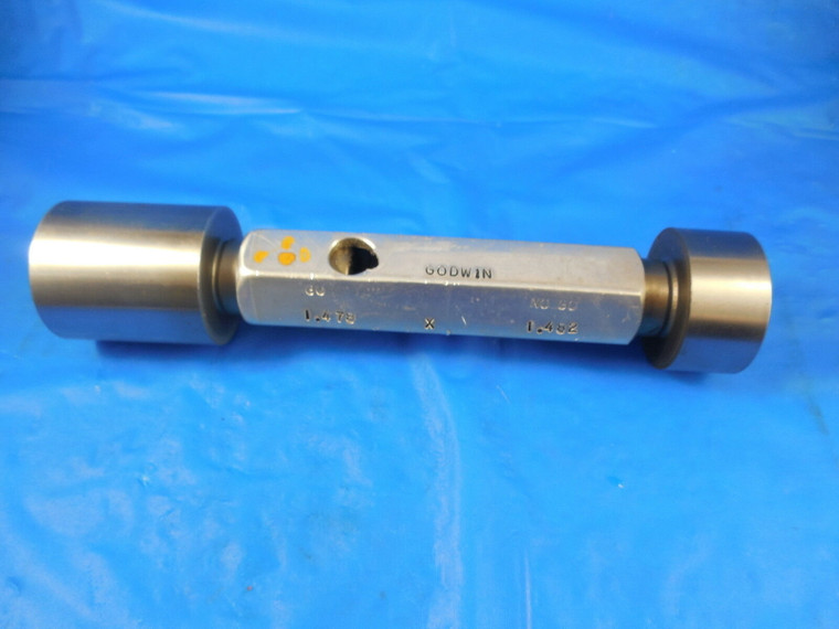 1.478 & 1.482 CL X SMOOTH PIN PLUG GAGE GO NO GO 1.5 - .022 UNDERSIZE 1 1/2 TOOL