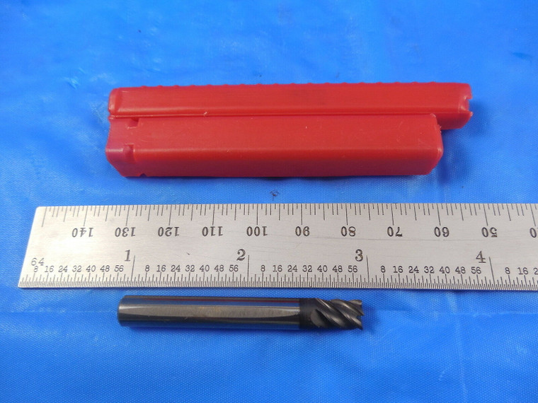 APPROX 6mm DIA 9.9mm LOC 1/4 SHANK 1 15/16 OAL 5 FLUTE CARBIDE END MILL CTR CUT