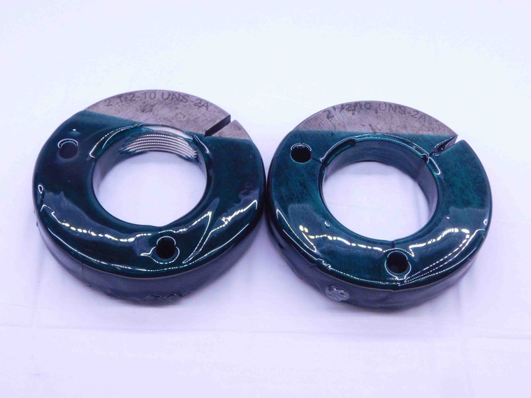 2 1/2 10 UNS 2A VERMONT THREAD RING GAGES 2.5 GO NO GO P.D.'S = 2.4330 & 2.4263 - DW32677CD4