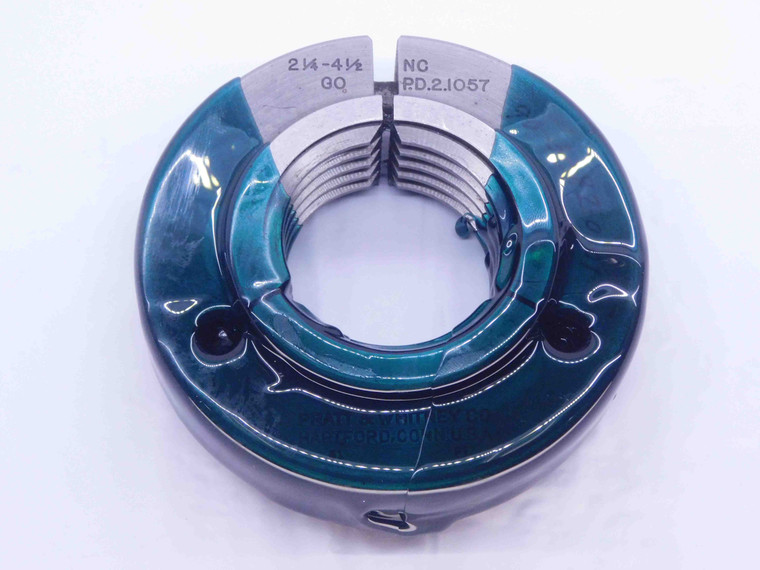 2 1/4 4 1/2 UNC 3A THREAD RING GAGE 2.25 2.250 2.2500 GO ONLY P.D. = 2.1057 NC - DW32703CB4