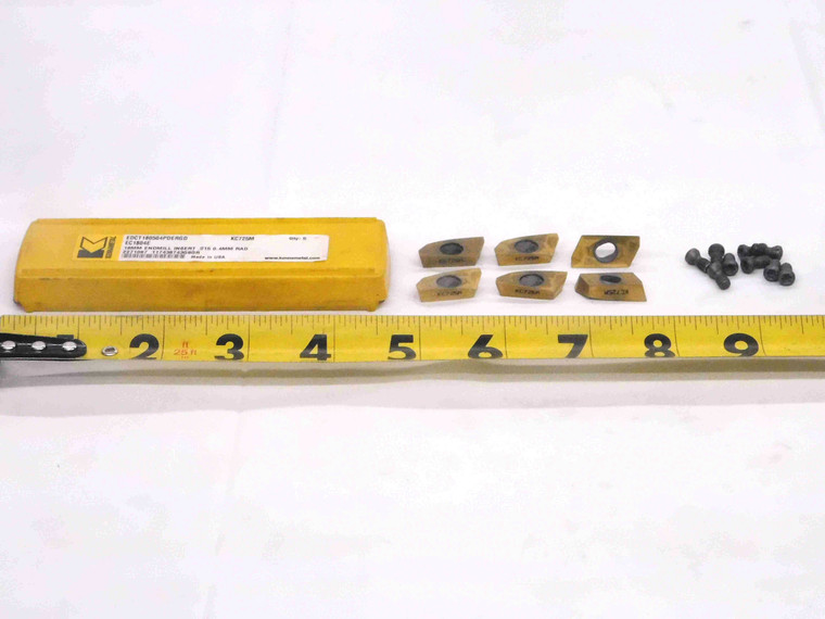6pcs NEW KENNAMETAL EDCT180504PDERGD KC725M TiN COATED CARBIDE INSERTS EC1804E - MW1425CM4