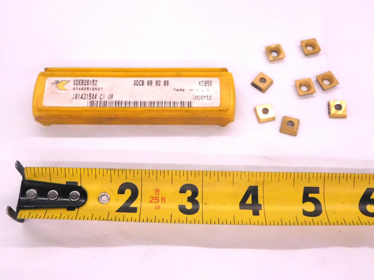 8pcs NEW KENNAMETAL SDEB26152 KC850 TiN COATED CARBIDE INSERTS SDCB 08 02 08 - MW1433CM4
