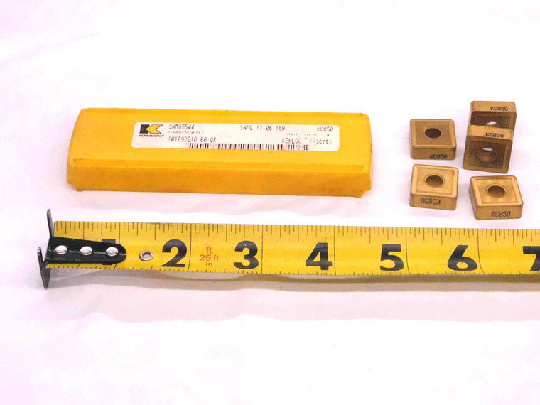 5pcs NEW KENNAMETAL SNMG5544 KC850 TiN COATED CARBIDE INSERTS SNMG 17 06 16B - MW1452CM4