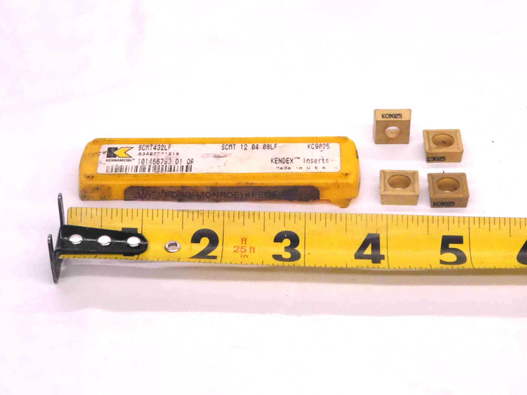4pcs NEW KENNAMETAL SCMT432LF KC9025 TiN COATED CARBIDE INSERTS SCMT 12 04 08LF - MW1456CM4
