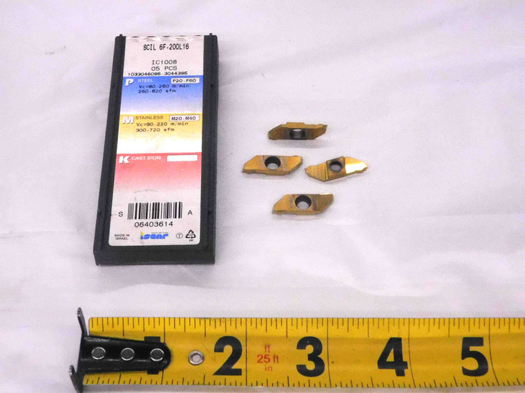 4pcs ISCAR SCIL 6F-200L16 IC1008 TiN COATED CARBIDE INSERTS INDEXABLE TOOLING - MW1498CM4