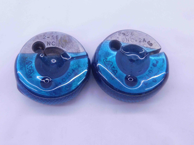2 56 UNC 2A THREAD RING GAGES #2 .086 .0860 GO NO GO P.D.'S = .0738 & .0717 - BL1626BU