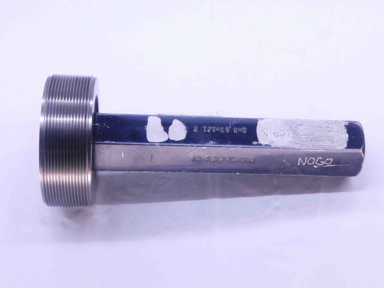 2 7/8 16 N 3 THREAD PLUG GAGE 2.875 2.8750 NO GO ONLY P.D. = 2.8390 UN-3 CHECK - DW32776LVR